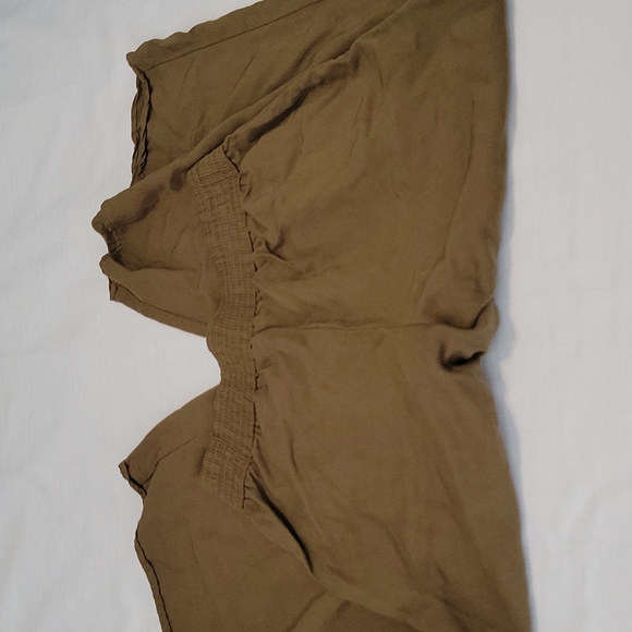 Revamped brown wide leg high rise crops size large - Picture 5 of 7